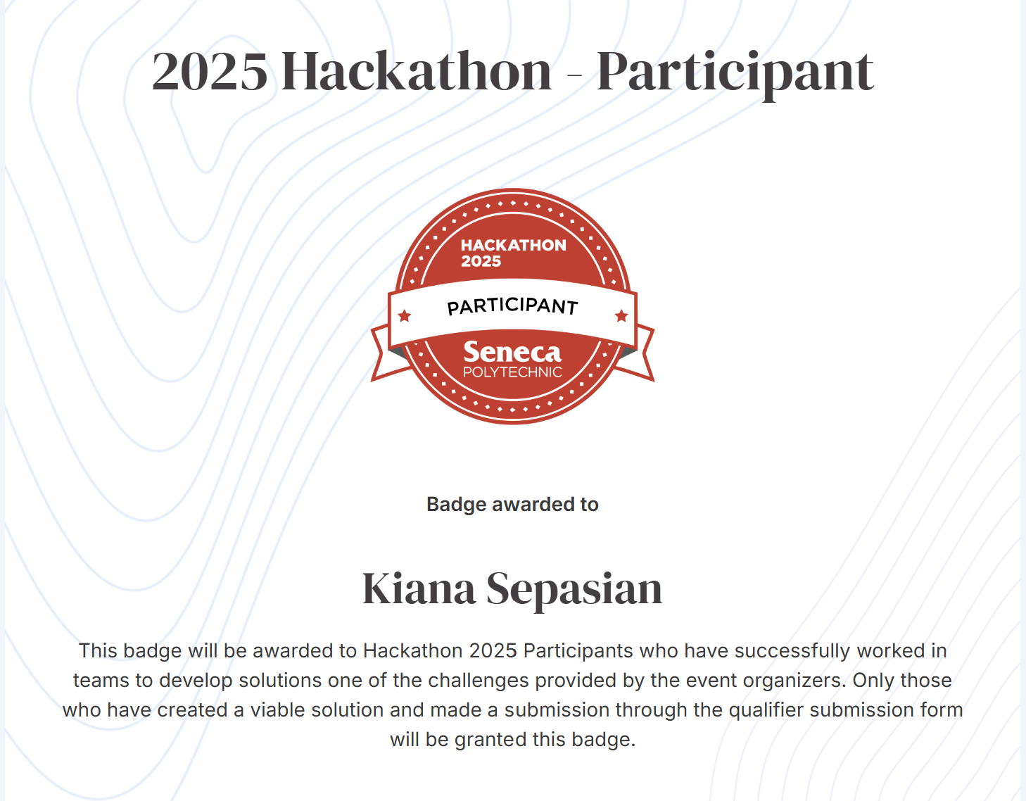 Seneca Hackathon